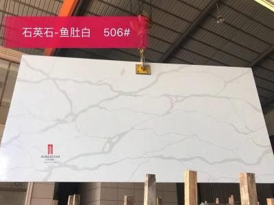 Wholesale Marble Look Quartz Stone Slab Kitchen Countertop, Bench Top