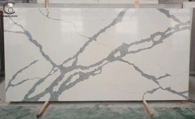 Chinese Supplier Wholesale Price White Calacatta Artificial Quartz Stone Slabs
