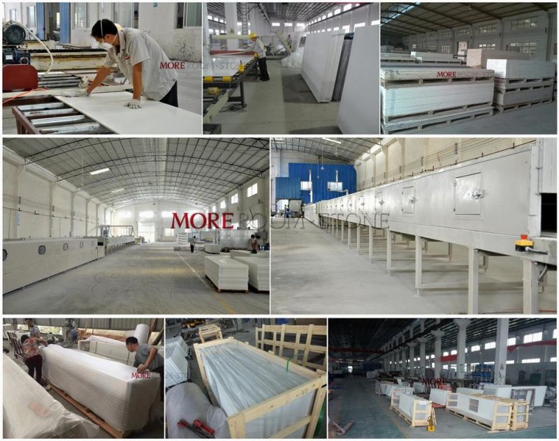 Engineered Stone Slab Calacatta White Quartz for Hotel/Commercial Kitchen/Bathroom Countertop/Vanity Top Floor Wall Tiles