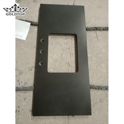 American/USA Standard Countertop Prefab Pure/Absolute Black Solid Surface/Granite Countertop/Vanity Top for Retailer/Construction Project