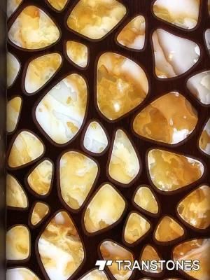 Backlit Translucent Wall Panel, Faux Alabaster Onyx Sheet