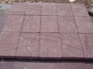 Flamed Putian Red Granite Tile with White Dots