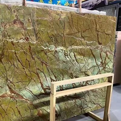Forest Green Marble Slabs Countertops Vanity Tops All Natural Stone Big Slabs Marbles Indian Stone Cut to Size for Flooring Tile