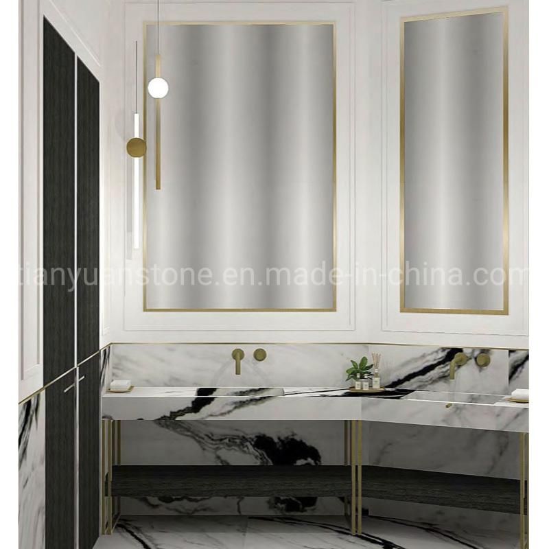 White Marble Panda White Kitchen Counter Top/Dinner Top and Vanity Top