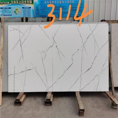 China Factory Beautiful Design Artificial Stone Calacatta Quartz Slab