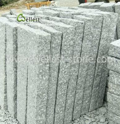 Beautiful Cheap China Light Grey Natural Split Granite Kerb Stone for Garden Walkway Siding