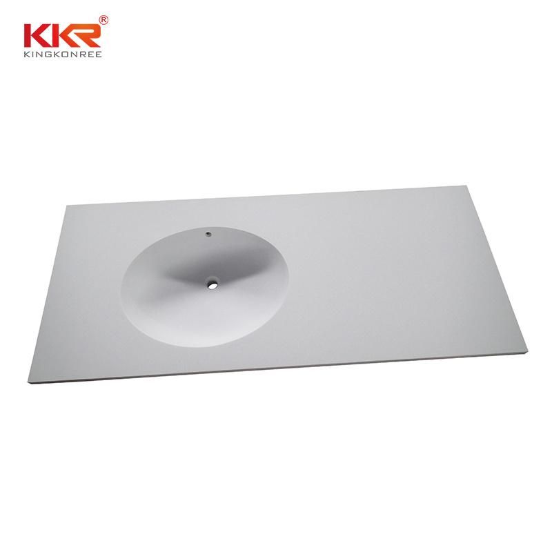 Kkr Solid Surface Stone Bathroom Vanity Top Corian Marble Countertop Vanity Set