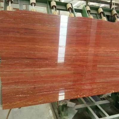 Red Travertine Cut to Size Tile Polished