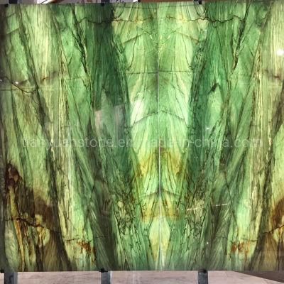 Brazil Luxuray Stone Natural Gaya Green Quartzite Slab