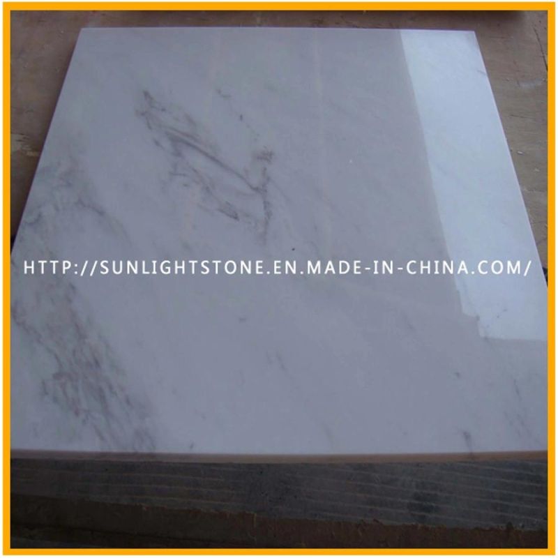 Polished Natural White Volakas Marble Slabs for Kitchen Bathroom Floor