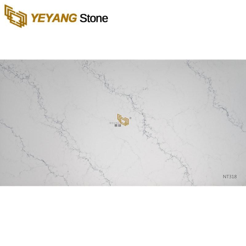 Quartz Countertop Material Calacatta Quartz for Kitchen/Bathroom/Hotel/Household Quartz Slab Price