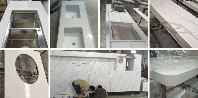 Granite Stone for Kitchen Cabinet Countertop Made by Artificial Quartz Stone