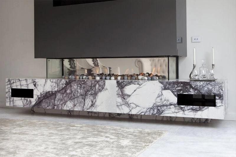 China Natural Lilac White Marble Slab for Round Dining/Coffee Table/Flooring/Wall/Countertop