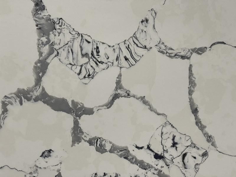Engineered Stone Artificial White Quartz Countertop for Kitchen and Bathroom