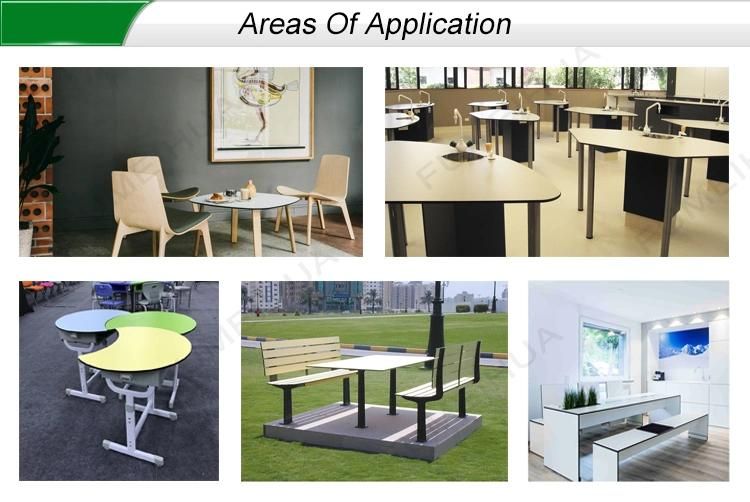 Fumeihua HPL Compact Laminate Table Top/Waterproof Table Top/White Table Top