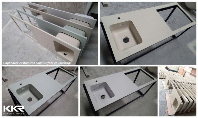 Custom Artificial Solid Surface Stone Marble Pattern Polish Kitchen Vanity Tops Counter Tops