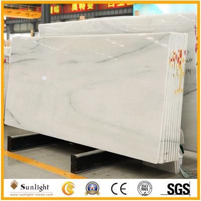 White Grey Vein Marble Tiles Columbia White Marble for Bathroom