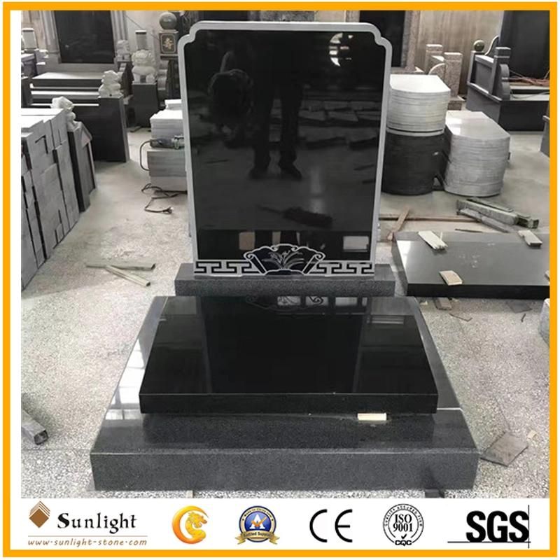 China Hebei/Shanxi Black/Poland New Styles for Granite Tombstone/Headstone/Stone Monuments