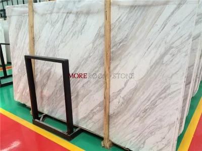 Hot Sale Thin Veins Grade a Greece Volakas White Marble Slab