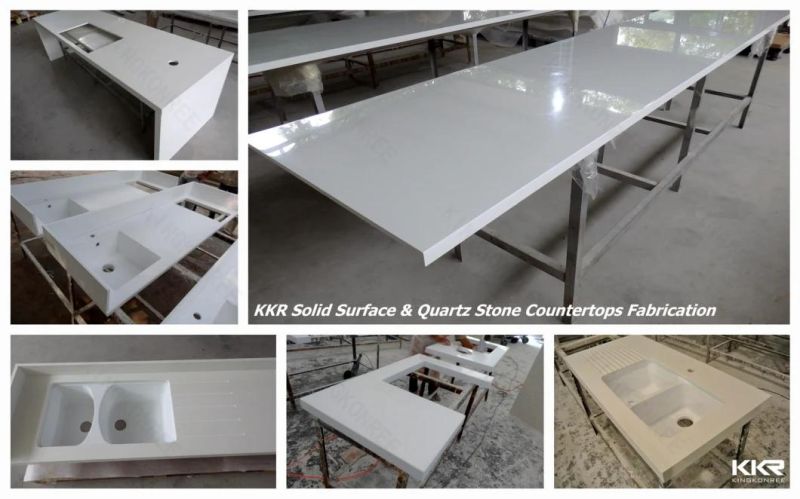 Custom Solid Surface Marble Countertop Acrylic Stone Vanity Top