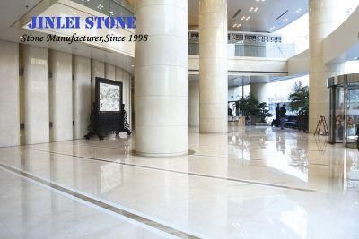 Polished Beige White Cream Magnolia Marble Slab/Tiles for Flooring/Kitchen Countertops