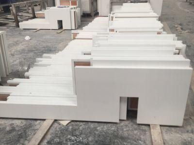 Hot Sale Pure White Quartz Customized Countertop Home Hotel Kitchen