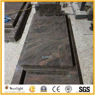 Natural Stone Himalayas Blue Granite Tombstone Hy 04 for Cremetery Garden