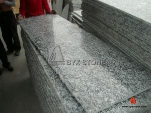 Spray White, Sea Wave Granite Slab for Steps, Tiles