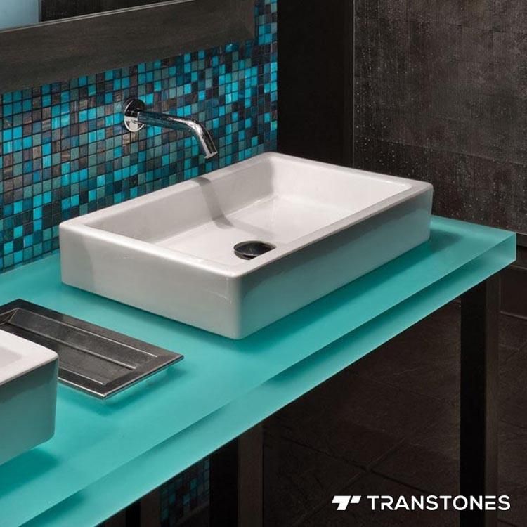 Popular Design Baby Blue Acrylic Vanity Top