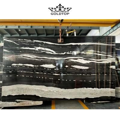 Luxury Natural Stone Polished Indoor Decoration Slab Black Granite Vanity Top
