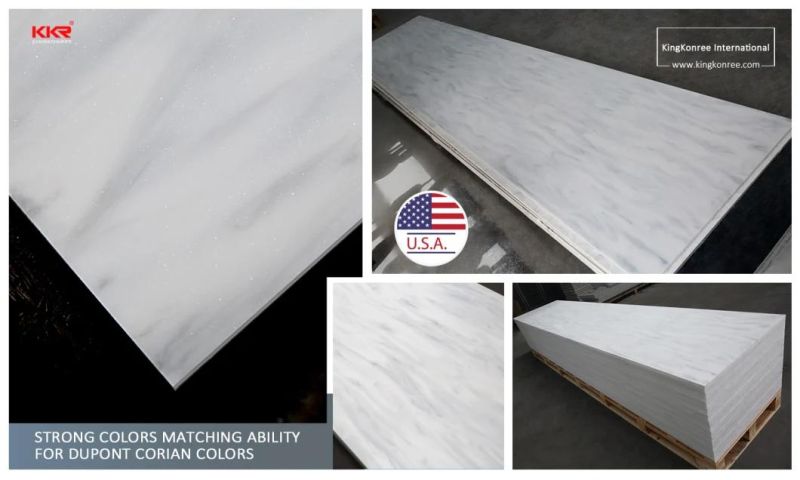 Project Building Artificial Stone Material Solid Surface Sheet Corian Slabs