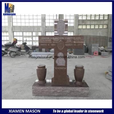 American Customized Carving Granite Cross Shape Headstones