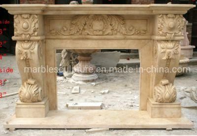 Chinese Supplier Stone Carving Marble Fireplace for Wholesale (SY-MF335)