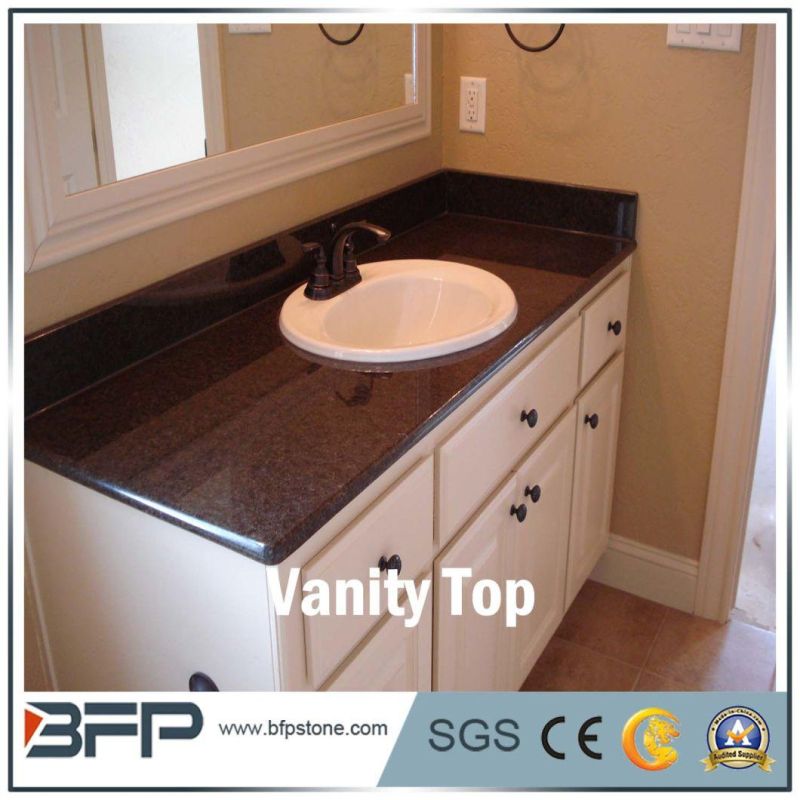 Black Granite&Marble Bathroom Vanity Tops with Sink