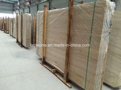Hot Sale Yellow Travertine Slab with Unfilled or Filled Hole