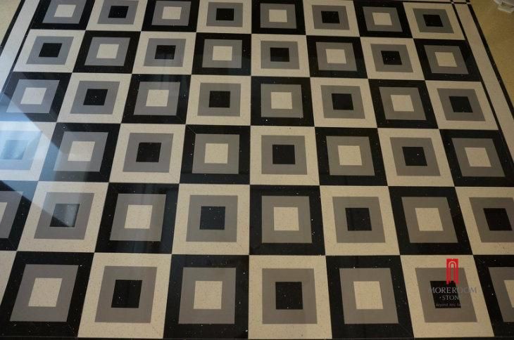 Luxury Villa Waterjet Flooring Tile Marble Inlay Tile Bathroom Floor Tile Medallion
