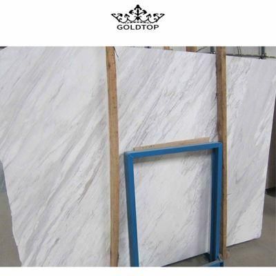 Best Selling Stone Slabs Volakas White Marble Slab Grey Veins Marble Kitchen Countertop