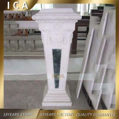 Carved Home Decorative Support Column Marble Pillar
