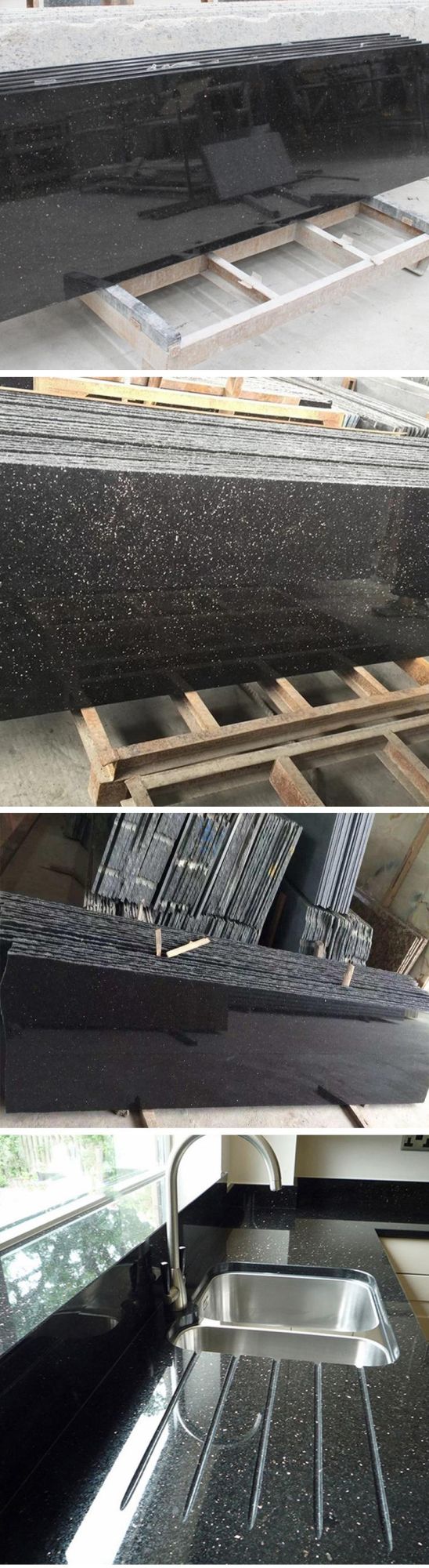 Canada Interstyle High Style Stone Black Granite Tile 24X24