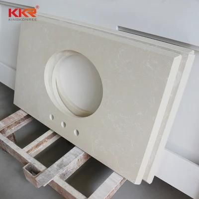 Solid Surface Quartz Stone Small Bathroom Vanity Top