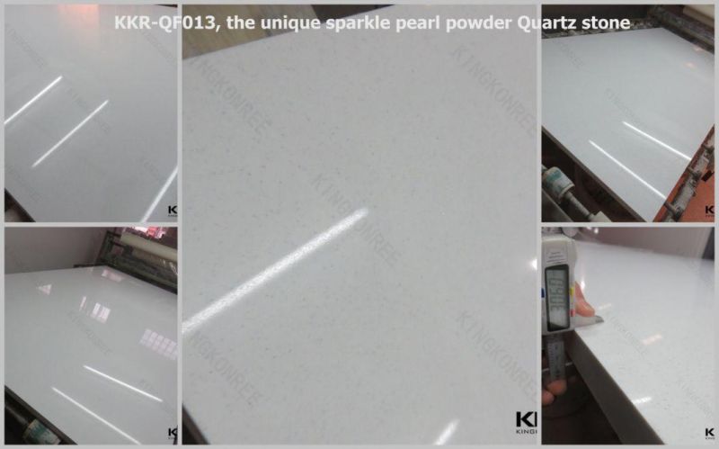 3/4" White and Black Marble Artificial Quartz Stone for Kithchen Countertop