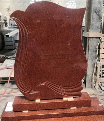 Upright Memorials Stone Indian Red Granite Factory Direct