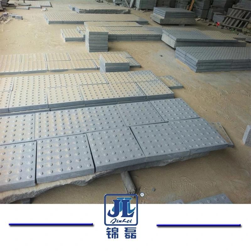 G603/G654 Grantie Flamed Saw Cut Tactile Pedestrian Paver Blind Road Paver, Blind Paving Stone