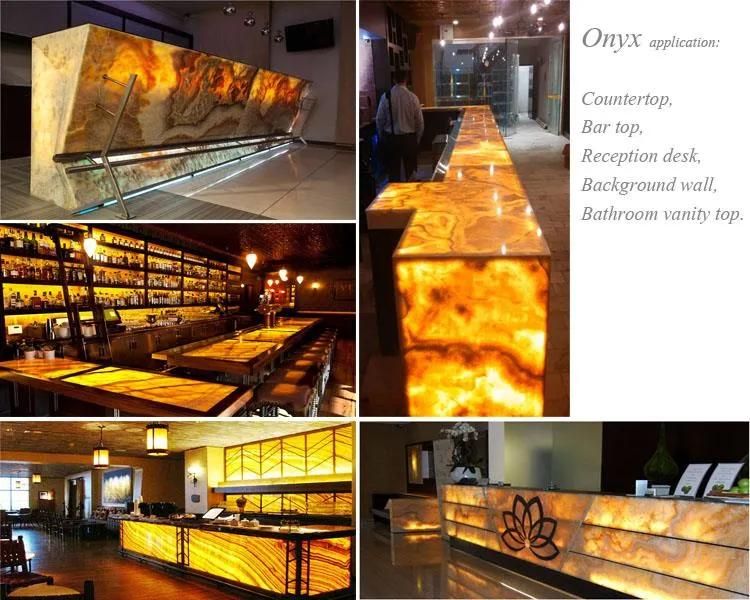 Orange Honey Onyx Backlit Wall Feature Decoration Price