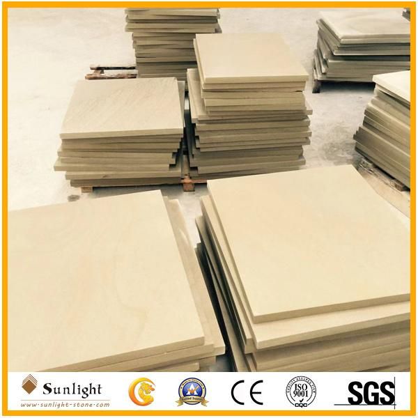 Yellow/Beige Color Stone Tile Sandstone 60X60X2cm Honed