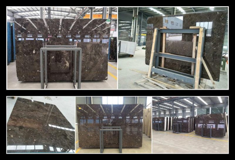 Chinese Dark Emperador Brown Polished Marble Slab for Flooring/Wall/Bathroom/Kitchen Countertop Wholesale