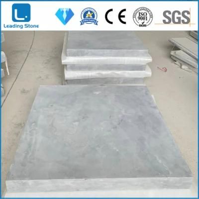 Chinese Grey Blue Limestone Sanded Flat Pier Caps