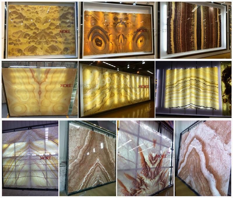 Hot Sale White Onyx with Golden Line