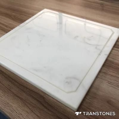 Polished Faux Onyx Stone Customized White Alabaster Counter Top