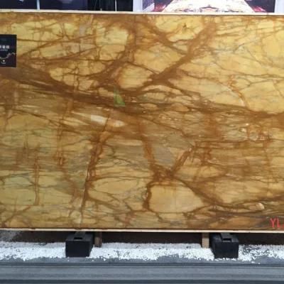 Tin Anna Golden Marble Slabs for Flooring Tile, Countertop